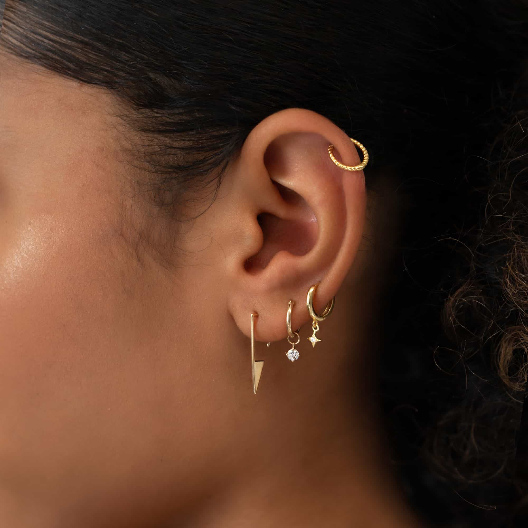 Minimal Gold cartilage earrings for Everyday Wear – UK Jewellers