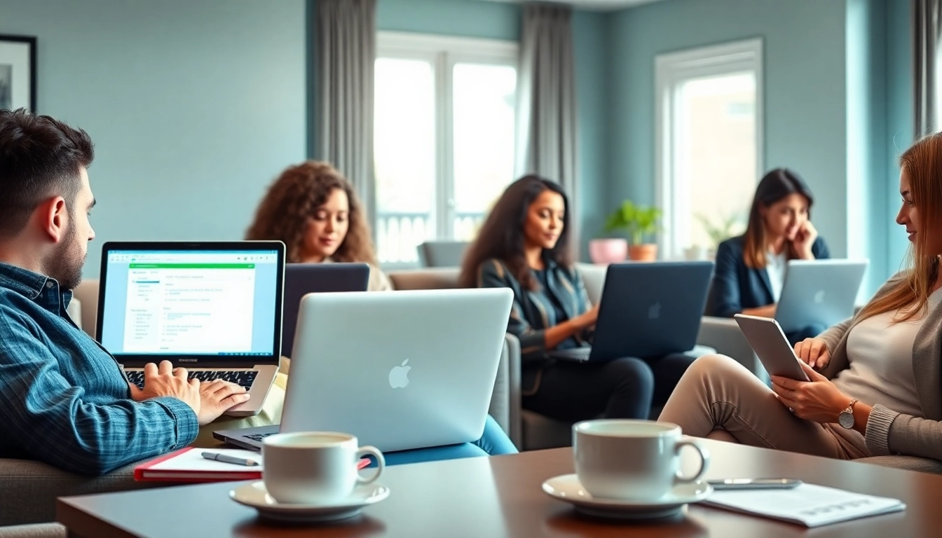 Complete surveys for cash easily with https://enqueteplein.nl, showcasing diverse individuals at work.