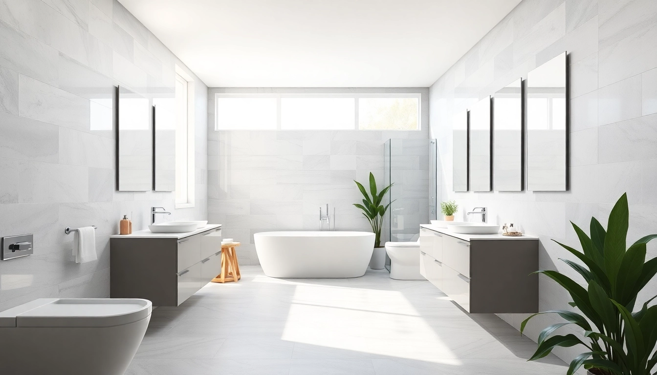 Find expert bathroom renovations near me with stylish modern design and bright lighting.