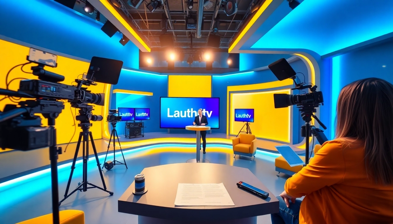 Lauthaitv broadcast studio showcasing vibrant energy and innovation.