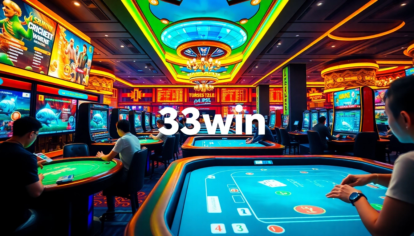 Engaging scene of players at 33win online casino showcasing immersive gaming experiences.