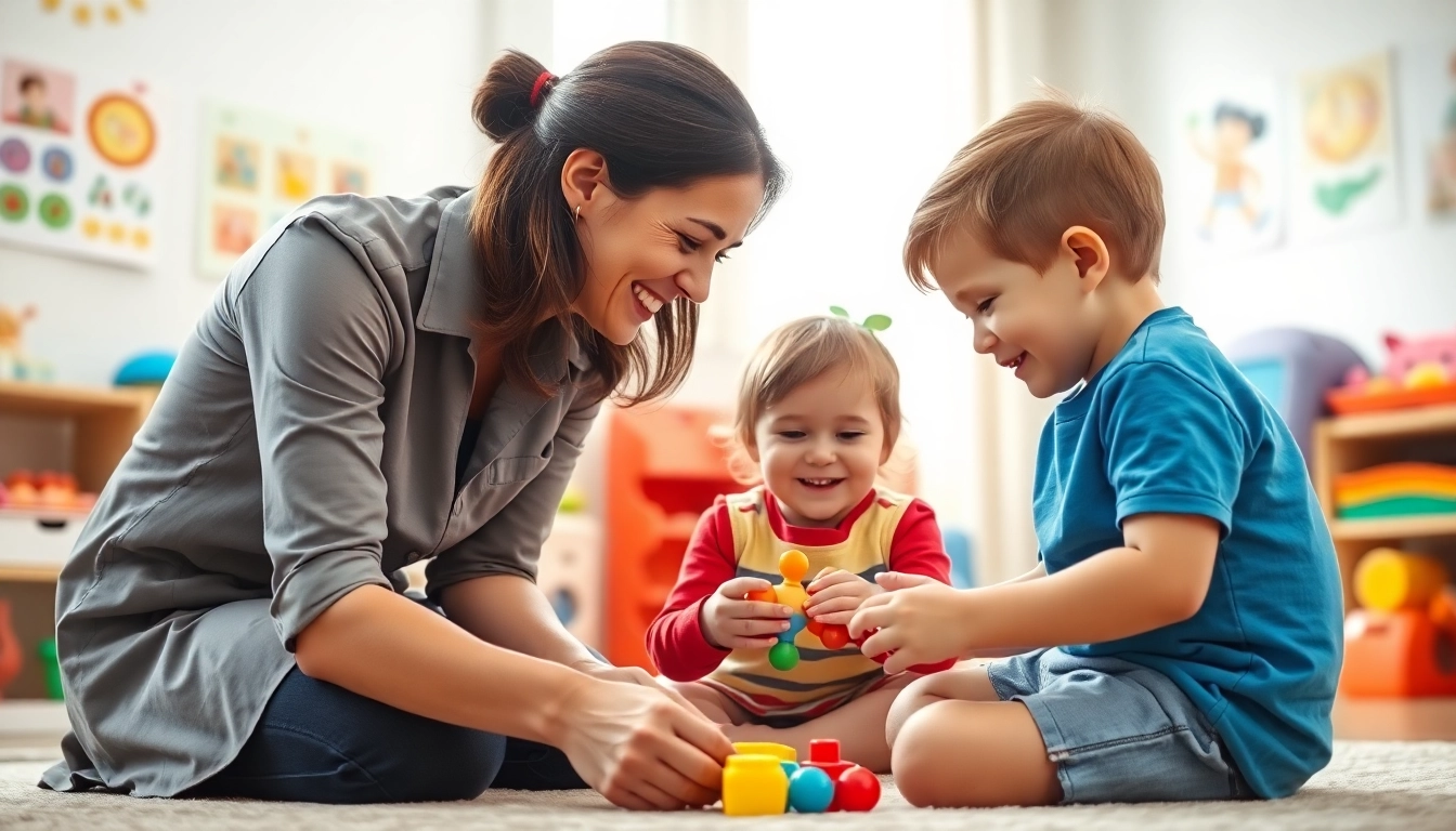 Engaging child therapy session at https://www.kiddsaba.com with a smiling child and professional therapist.