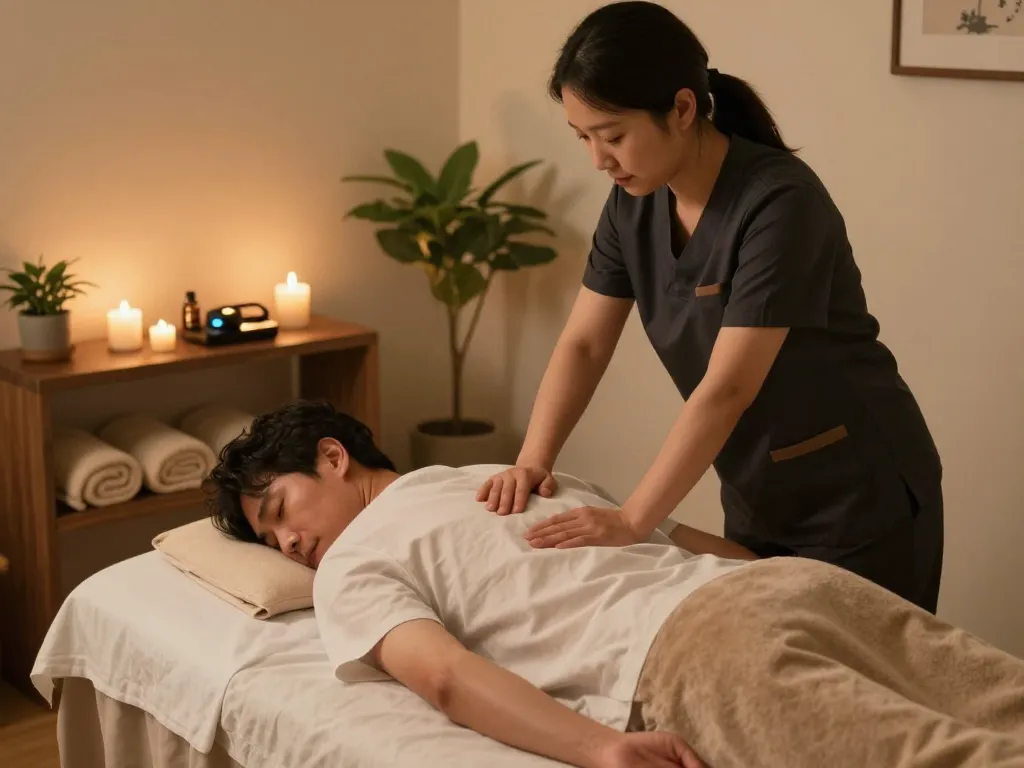Experience tranquility with 포항스웨디시 massage in a serene wellness studio.