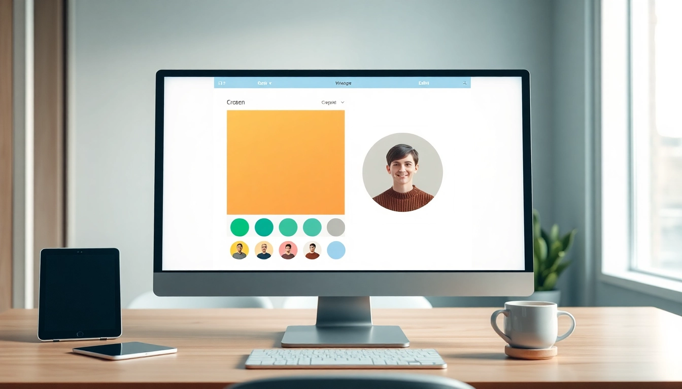 Circular photo cropping tool interface showing a circle photo with user-friendly design.