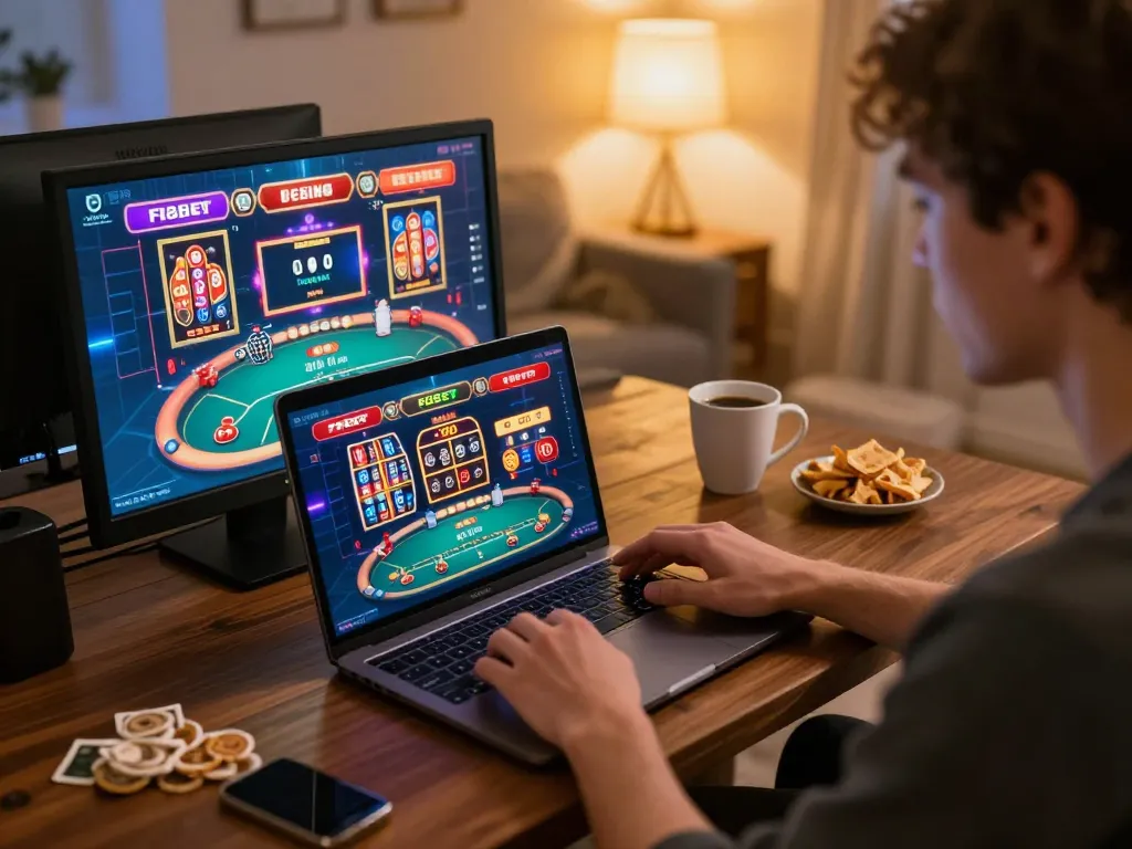 Engaging gameplay on F8BET with a player strategizing their next move at home.