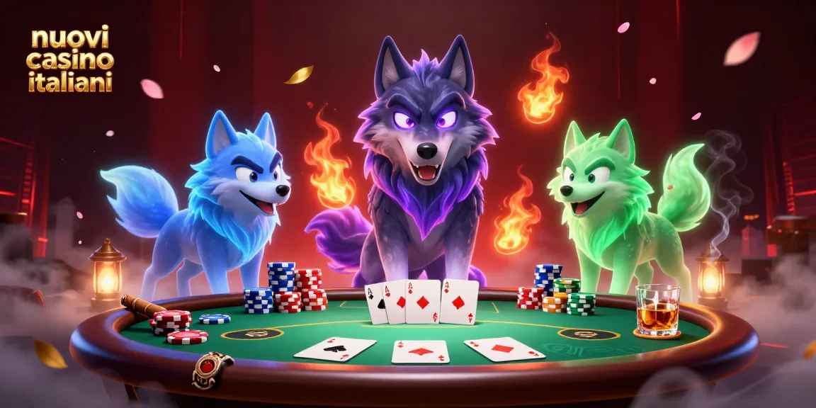 Gioca ai nuovi casino italiani con un leader lupo spettrale e azione al tavolo da poker.