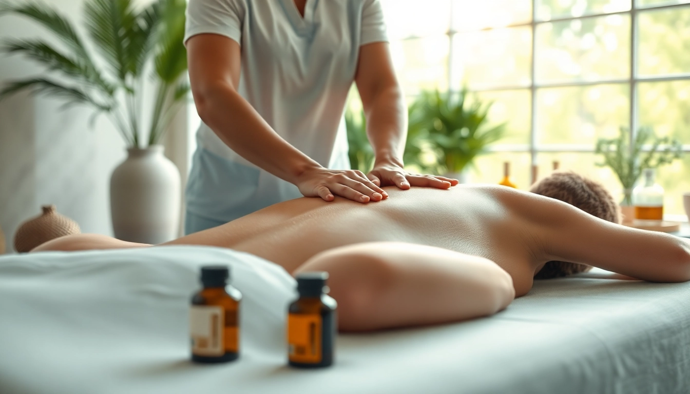 Experience the soothing effects of griesbach massage with a skilled therapist in a tranquil spa setting.