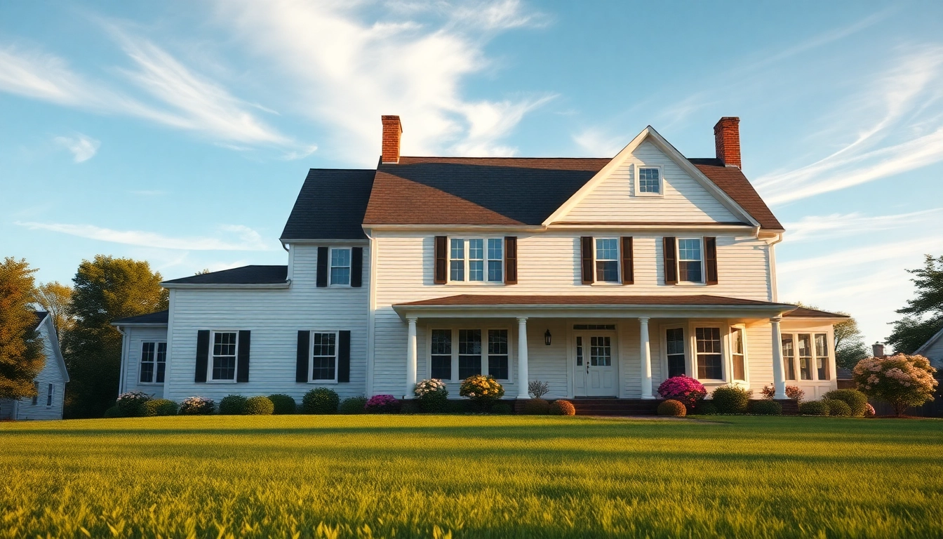 Stunning colonial home new build construction showcasing classic architecture and lush landscaping.