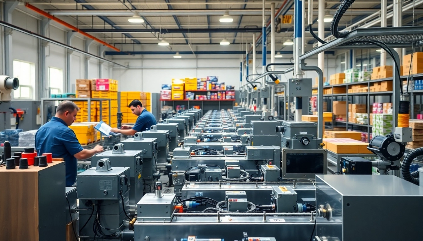 Explore the efficiency of SA Packaging Machinery in a vibrant industrial assembly line.