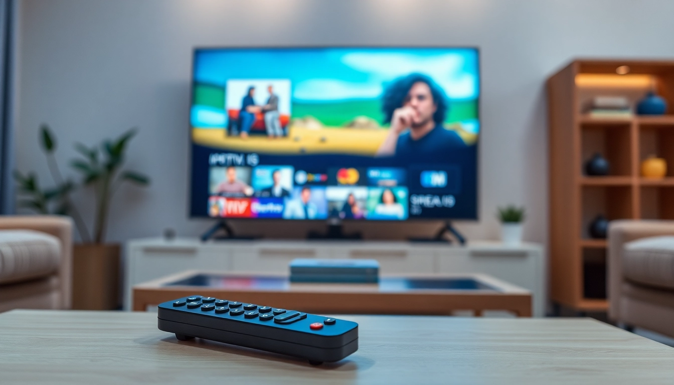 Stream premium content on https://vizomate.com with a modern IPTV setup featuring a high-quality flat-screen TV.