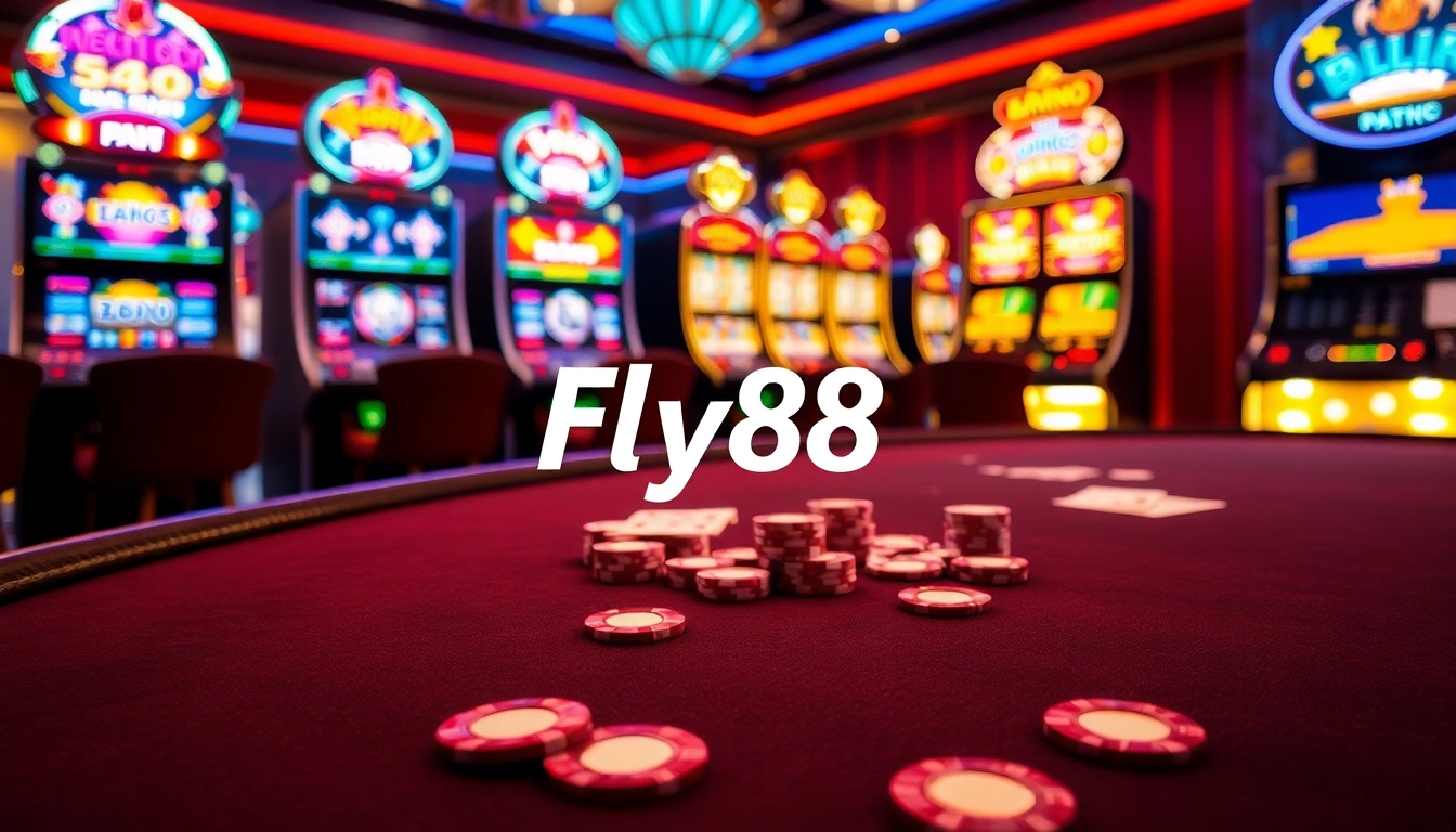 Experience high-stakes excitement at https://fly88.services/ with vibrant casino visuals of poker and slots.