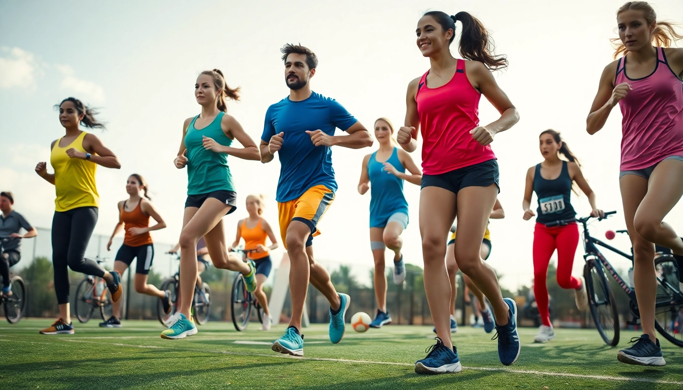 Practicing sports at todo deporte betanzos, showcasing athletic gear and diverse activities.