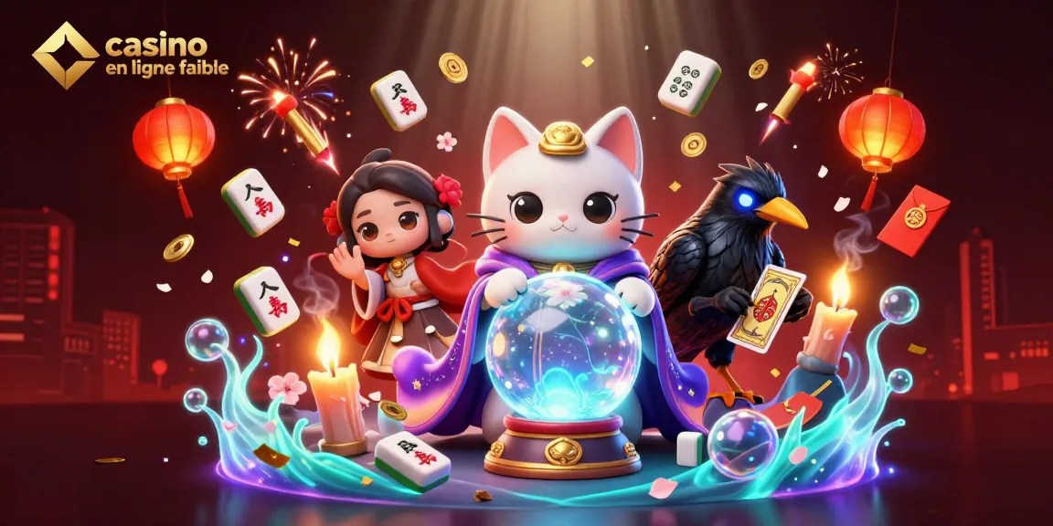 Élevez votre expérience de jeu avec des casinos en ligne fiables, mettant en scène un chat mystique et un corbeau.