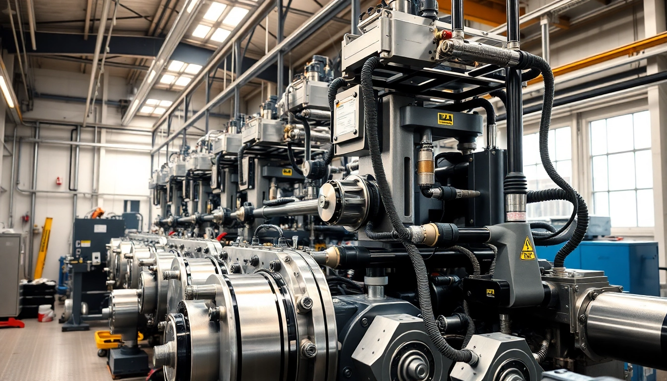 Industrial hydraulics solutions showcased in a professional workspace with advanced equipment.