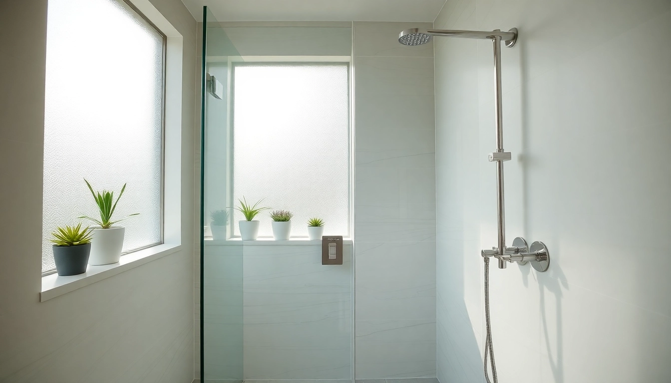 Experience elegant showers with sleek designs and modern features in a serene bathroom.