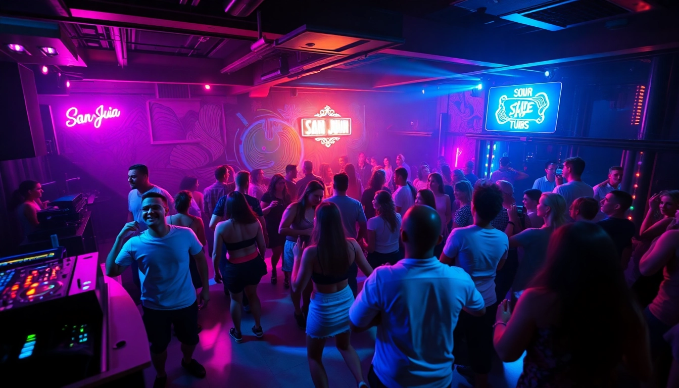 Experience the vibrant atmosphere of san juan nightclubs, with lively dance scenes and vibrant lighting.