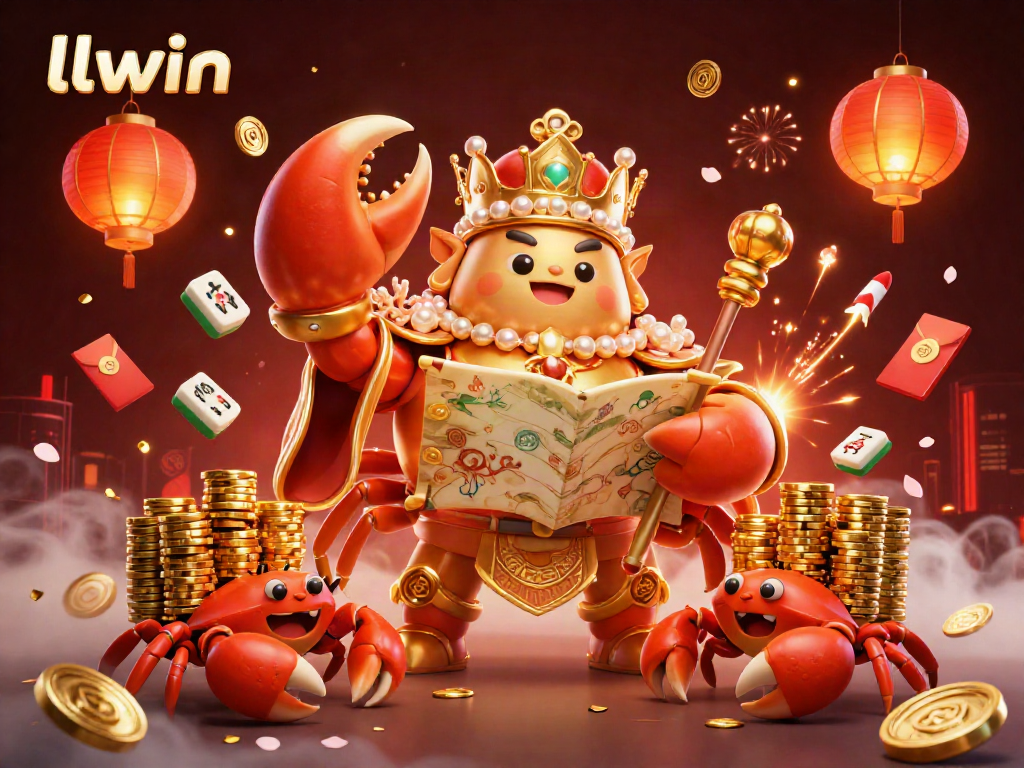 Engage in thrilling adventures with llwin's golden crab emperor commanding a treasure-filled casino world.