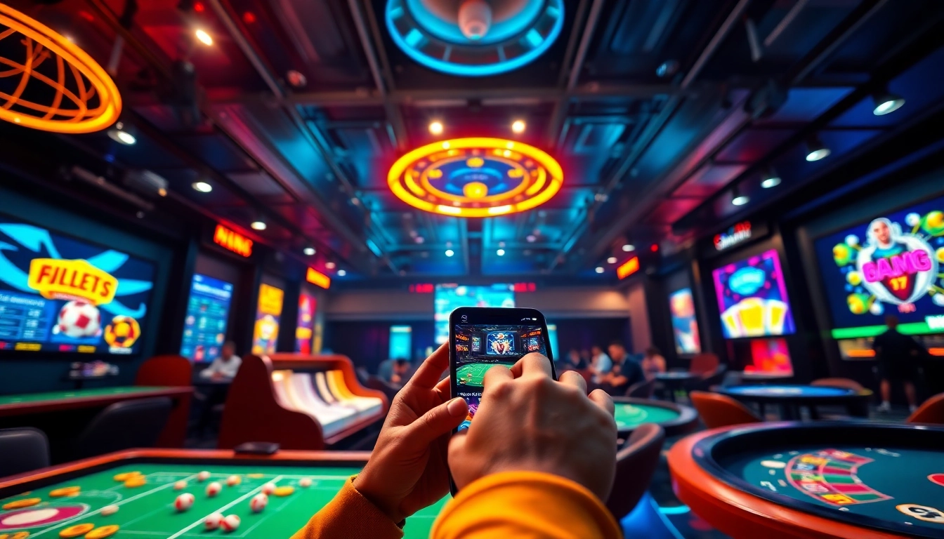 Showcasing bolagacor's exciting online gambling experience with interactive games and vibrant graphics.