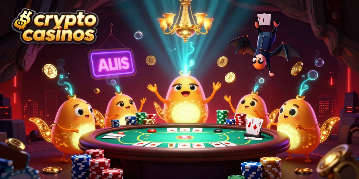 Les crypto casinos illuminés par des vers luisants dans un casino souterrain interactif.
