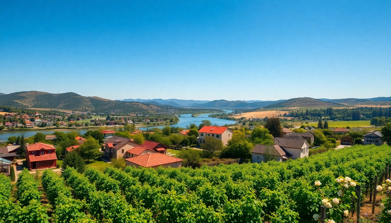 Vibrant aerial view of Clarksburg ca featuring lush vineyards and scenic landscapes.