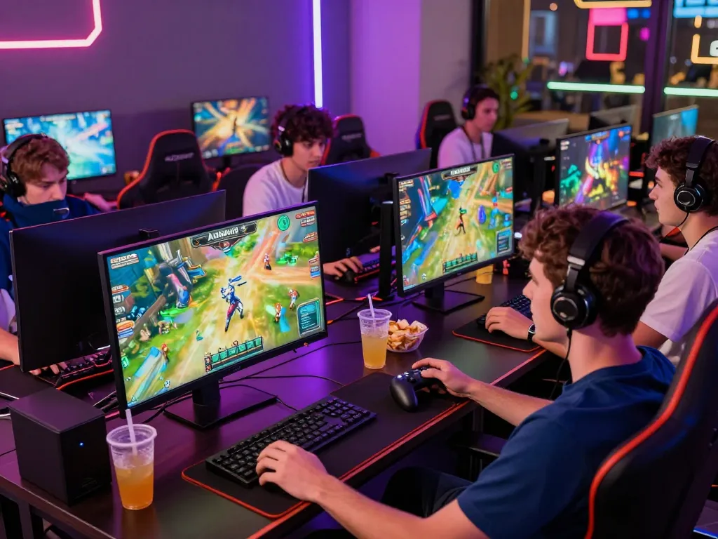 Exciting online gaming experience with players using Autowin88 platform and gaming setups.