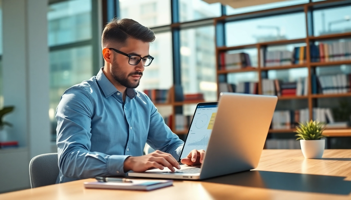 Utilize SEO Rank Tracker on a laptop to analyze marketing data effectively.