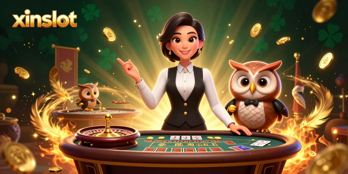 Play exciting slot games at xinslot with charming dealers, immersive atmosphere, and vibrant casino elements.