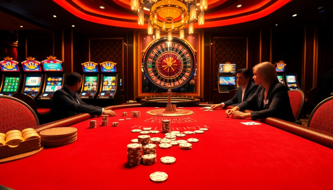 Experience thrilling gameplay at LC88M COM with vibrant casino tables and exciting gambling action.