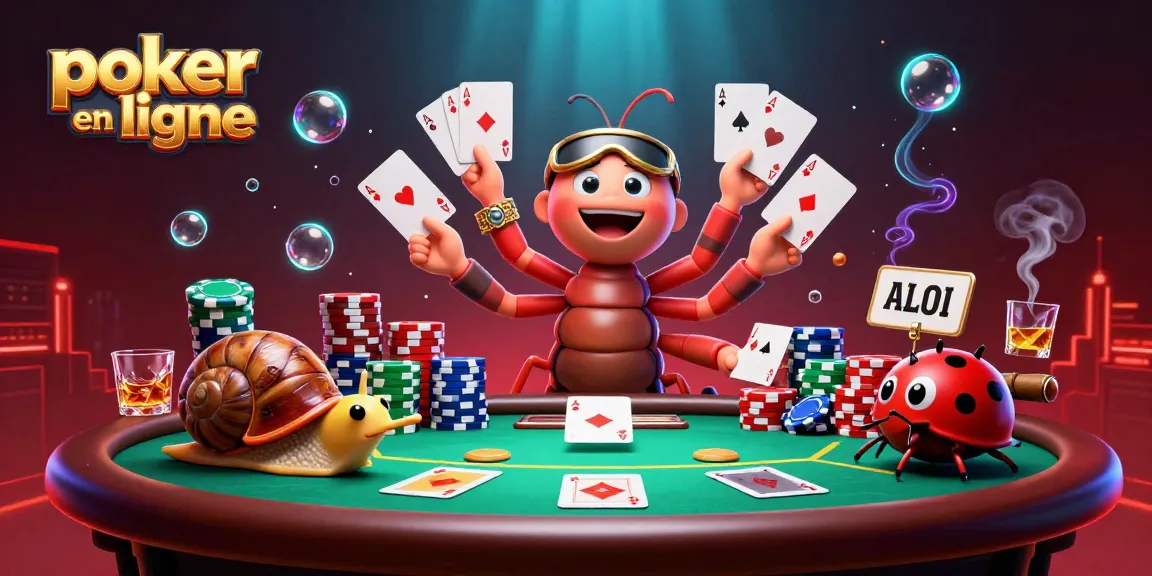 Jouez au poker en ligne avec des personnages captivants dans une ambiance de casino féérique.