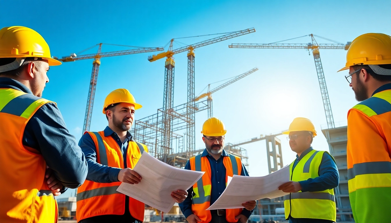 New Jersey Commercial General Contractor supervising a construction project with a dedicated team.