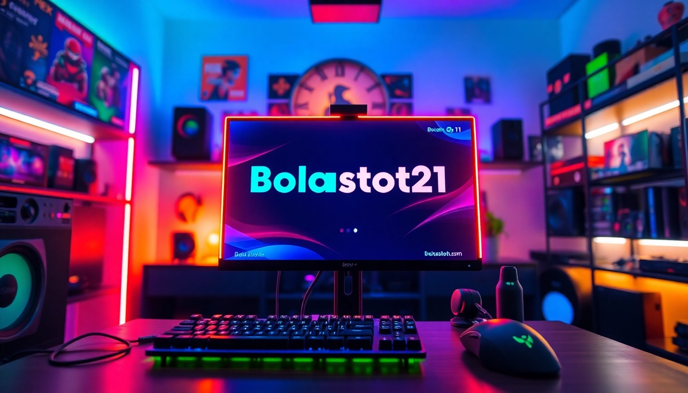 Permainan bola slot21 yang mengasyikkan di ruang permainan modern dengan suasana ceria.