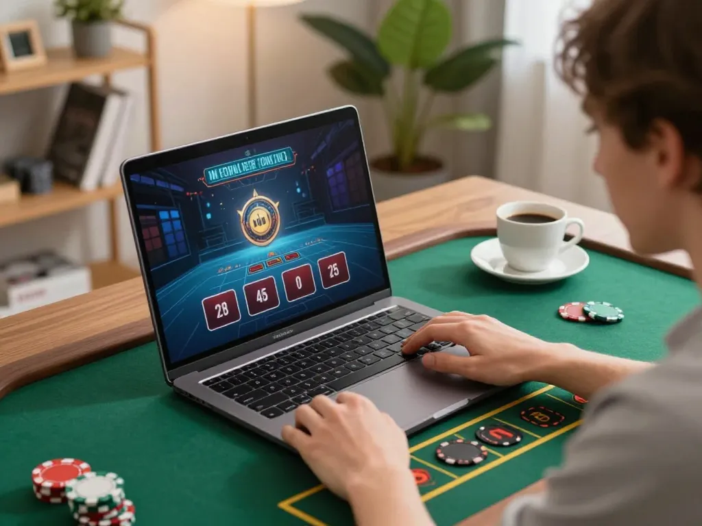 Engaging in strategic gameplay with uu88 in a cozy home gaming setup.