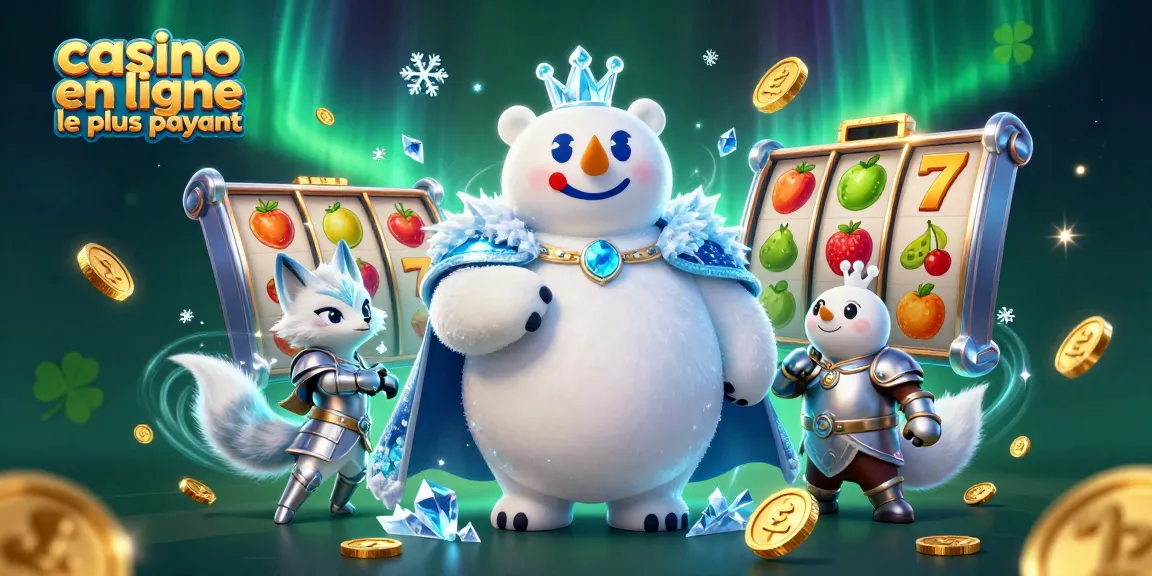 Jouer au casino en ligne le plus payant avec notre ours polaire et renard, entourés de bijoux scintillants.