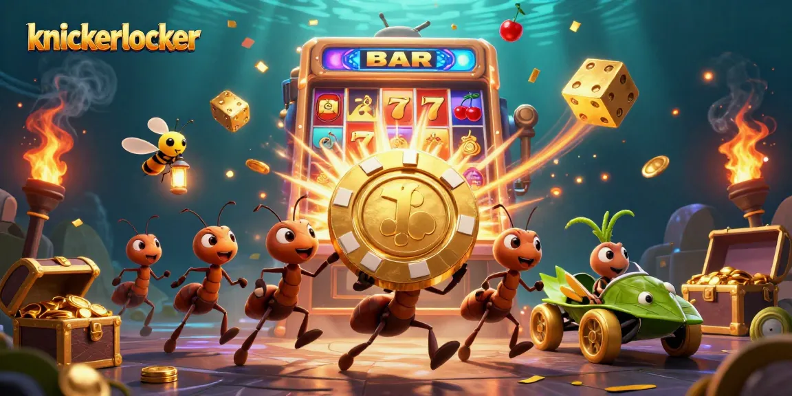 Experience thrilling adventures with knickerlocker and a heist team in a vibrant casino illustration.