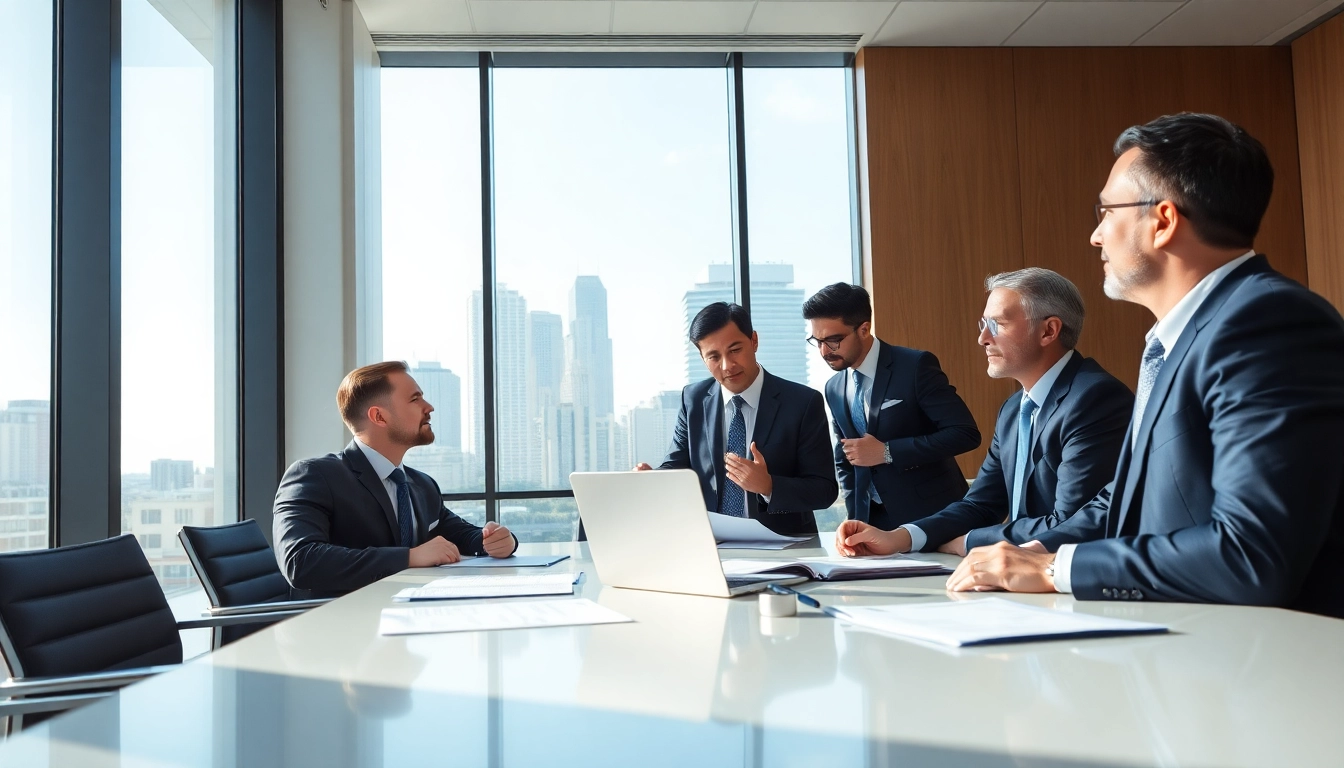 Experienced Atlanta Injury Lawyers strategizing in a modern office setting.