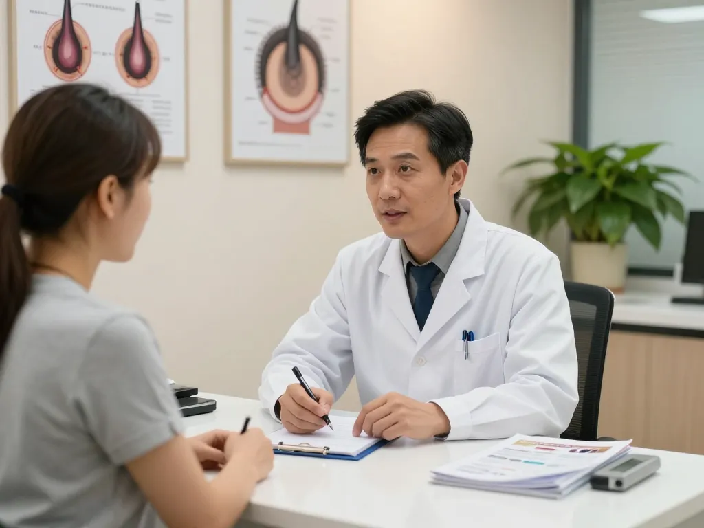 専門医による現代的なクリニックでの自毛植毛新潟おすすめに関する患者相談。
