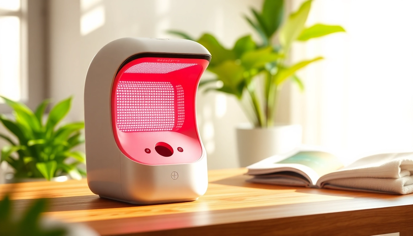 Enhance your wellness journey with red light therapy at https://www.biolight.shop showcasing a sleek device.