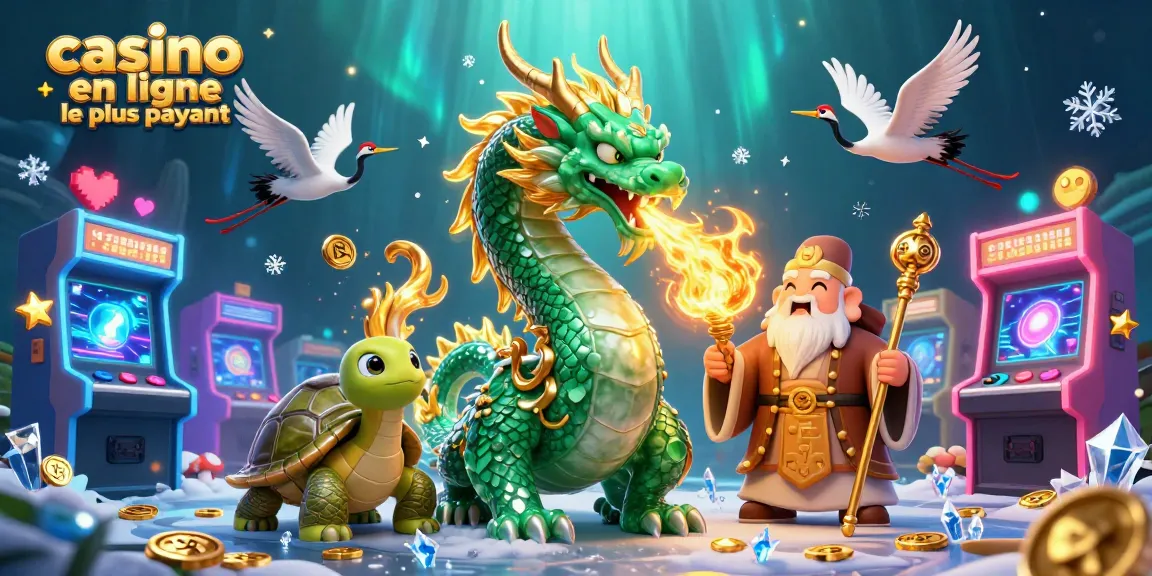 Action captivante au casino en ligne le plus payant avec un dragon émeraude et des machines à sous.