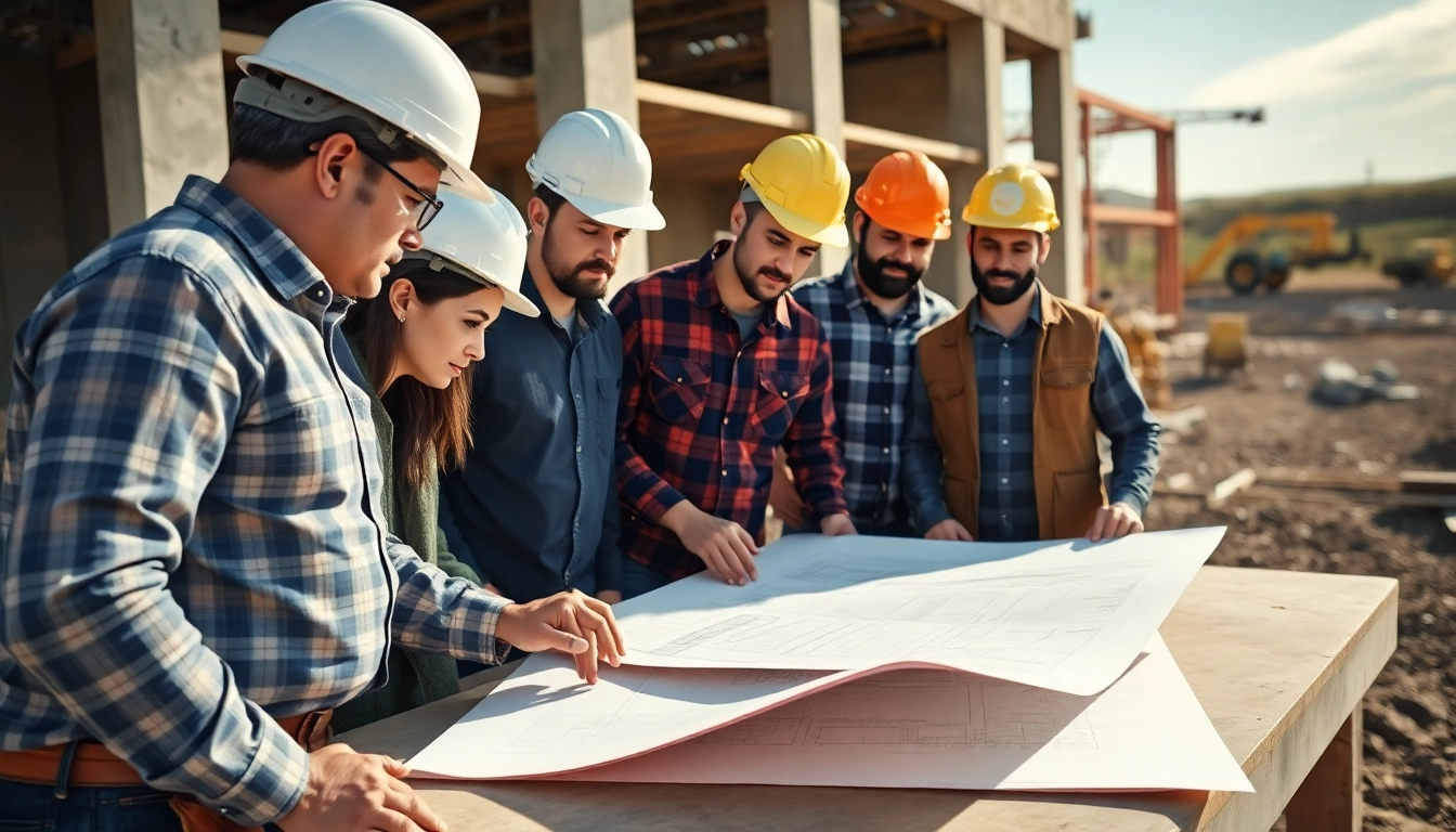 Collaboration at a construction site in Wyoming showcasing teamwork in the construction association wyoming.