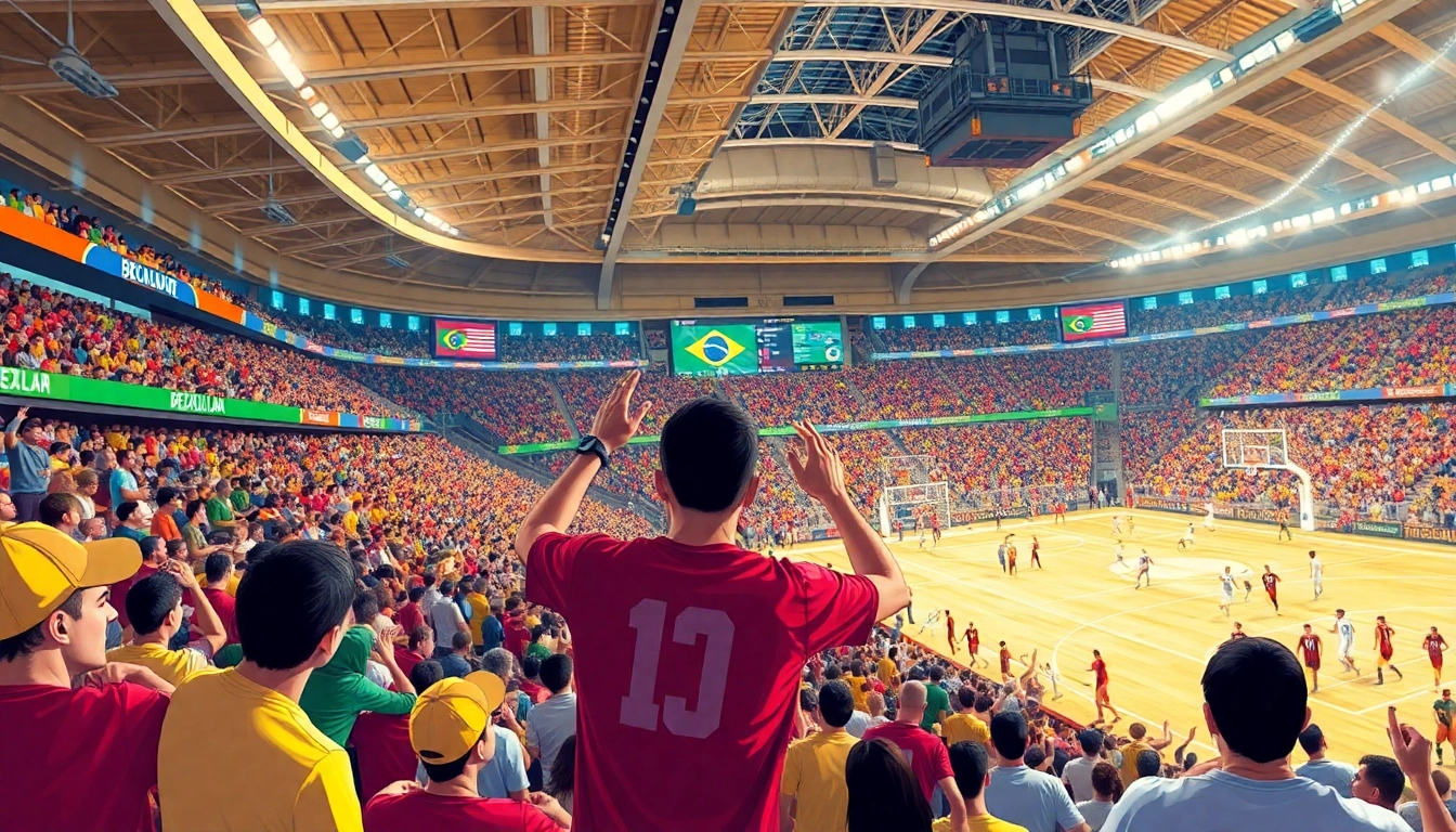 Discover the best sportsbooks in Brazil featuring energetic sports and fans in vibrant settings.