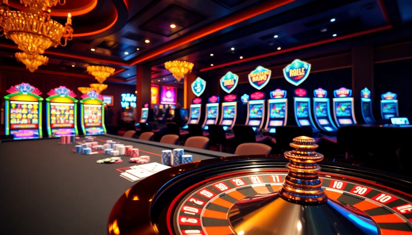 Experience exhilarating gameplay at https://www.6l777.vip/ with vibrant casino tables and roulette wheels.