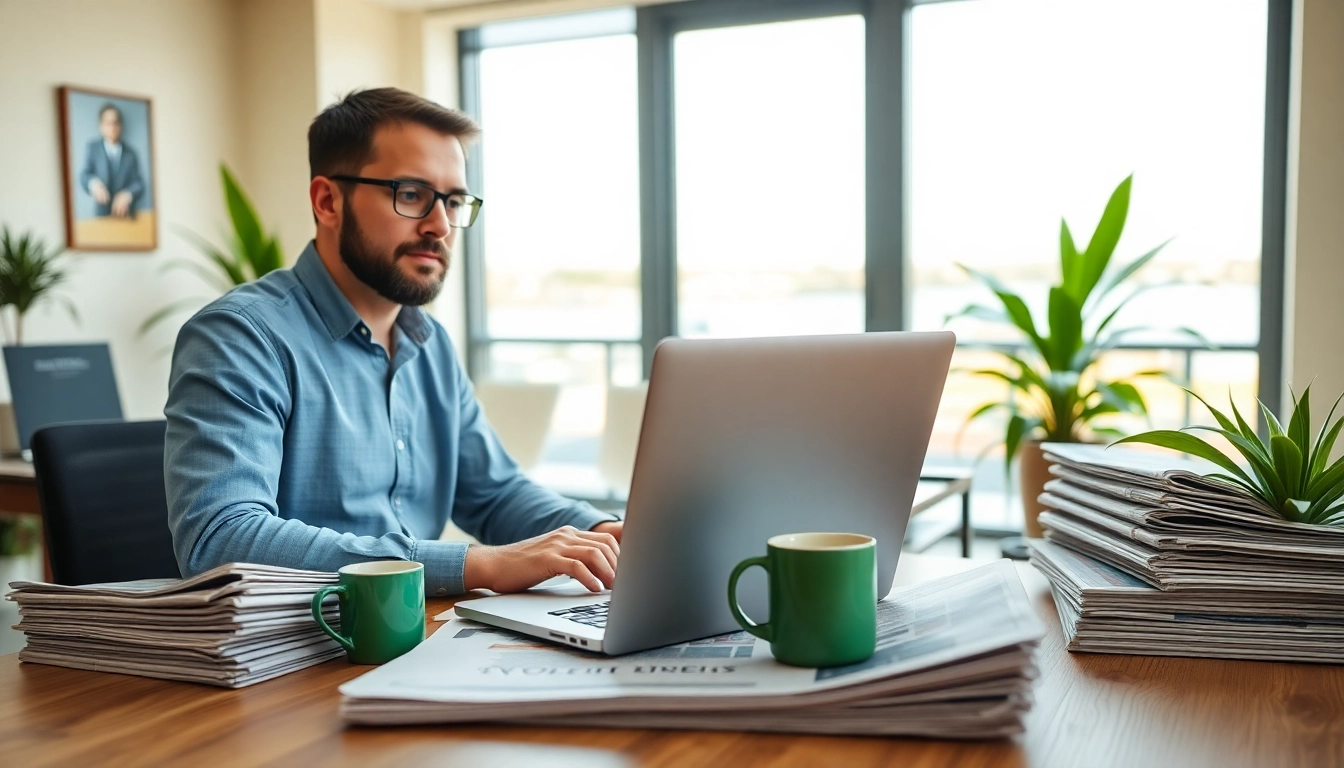 Engage with the latest news from https://kbindependent.org/ at a bustling community news desk with local newspapers.