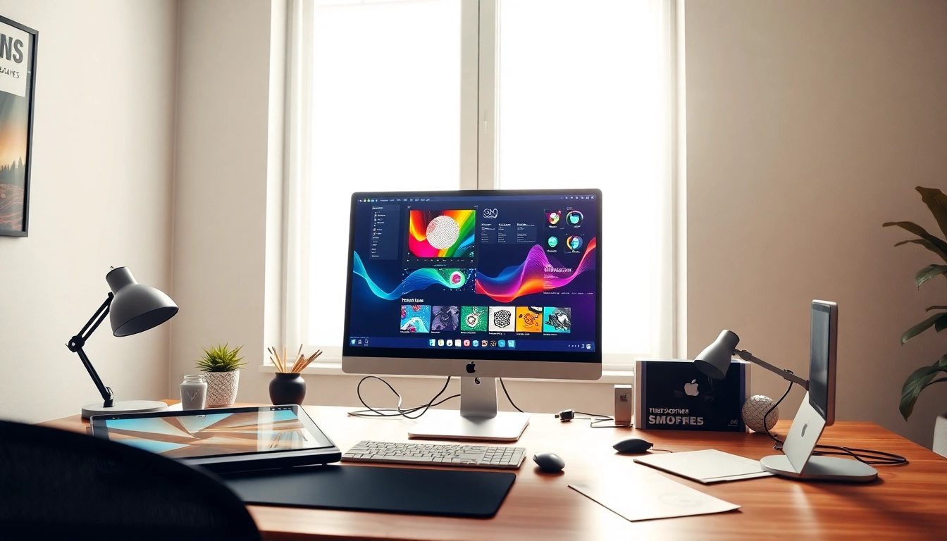 Editing images using 美图秀秀电脑版 on a modern graphic design workstation.