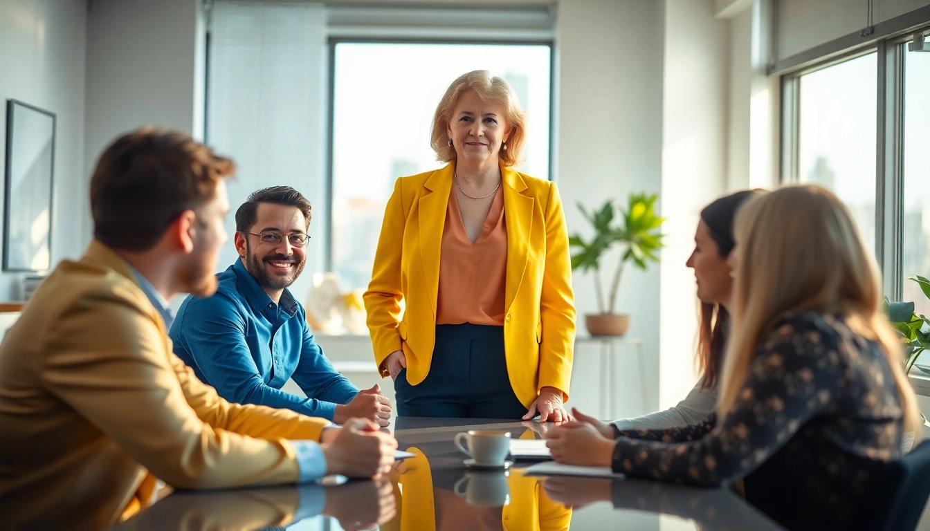 Engaging career coaching session with a professional coach inspiring diverse individuals.