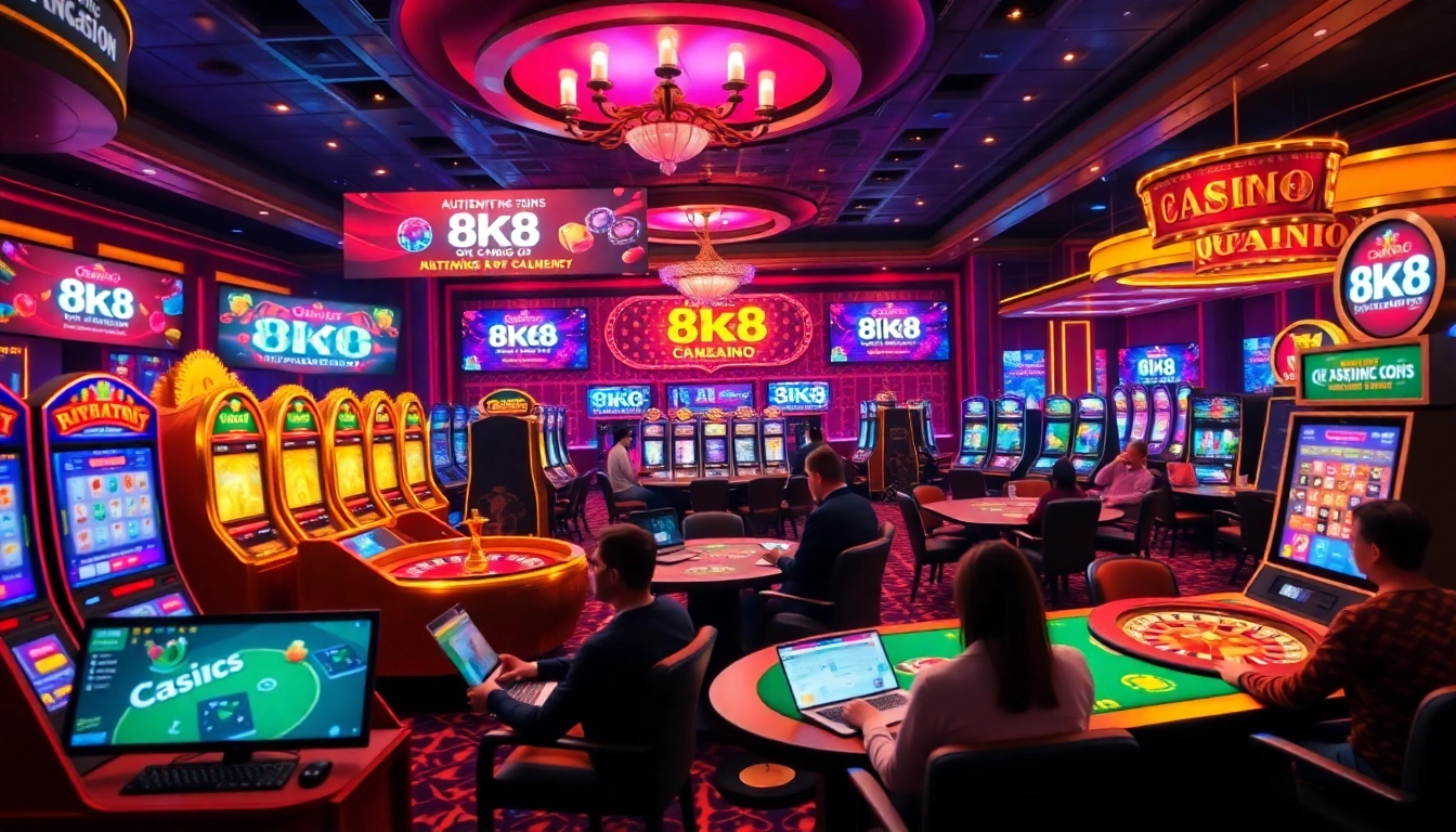 Experience thrilling games at https://8k8.us.com/ with a vibrant online casino ambiance.