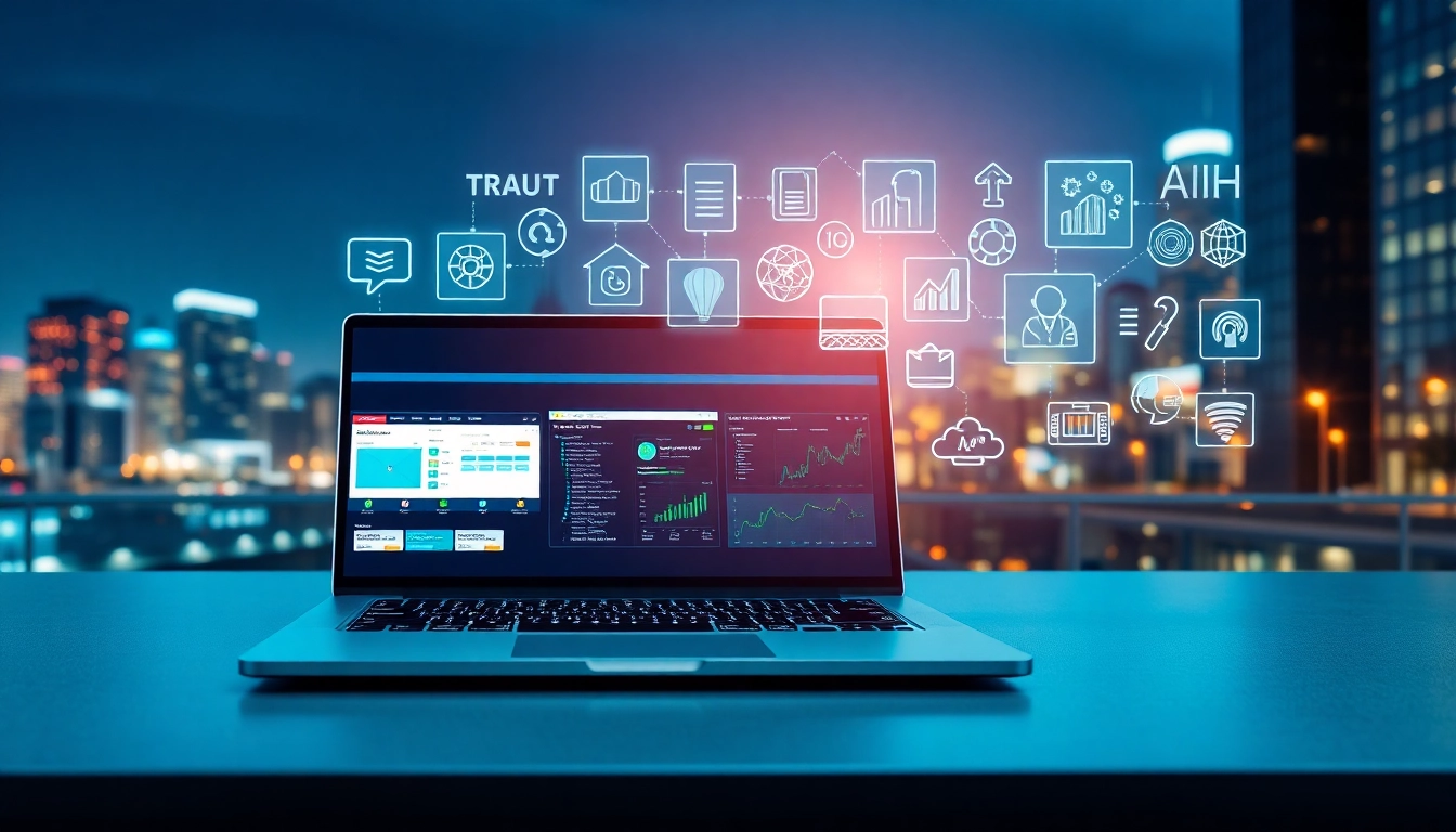 Find the best AI Tools displayed on a sleek digital workspace with diverse application icons.