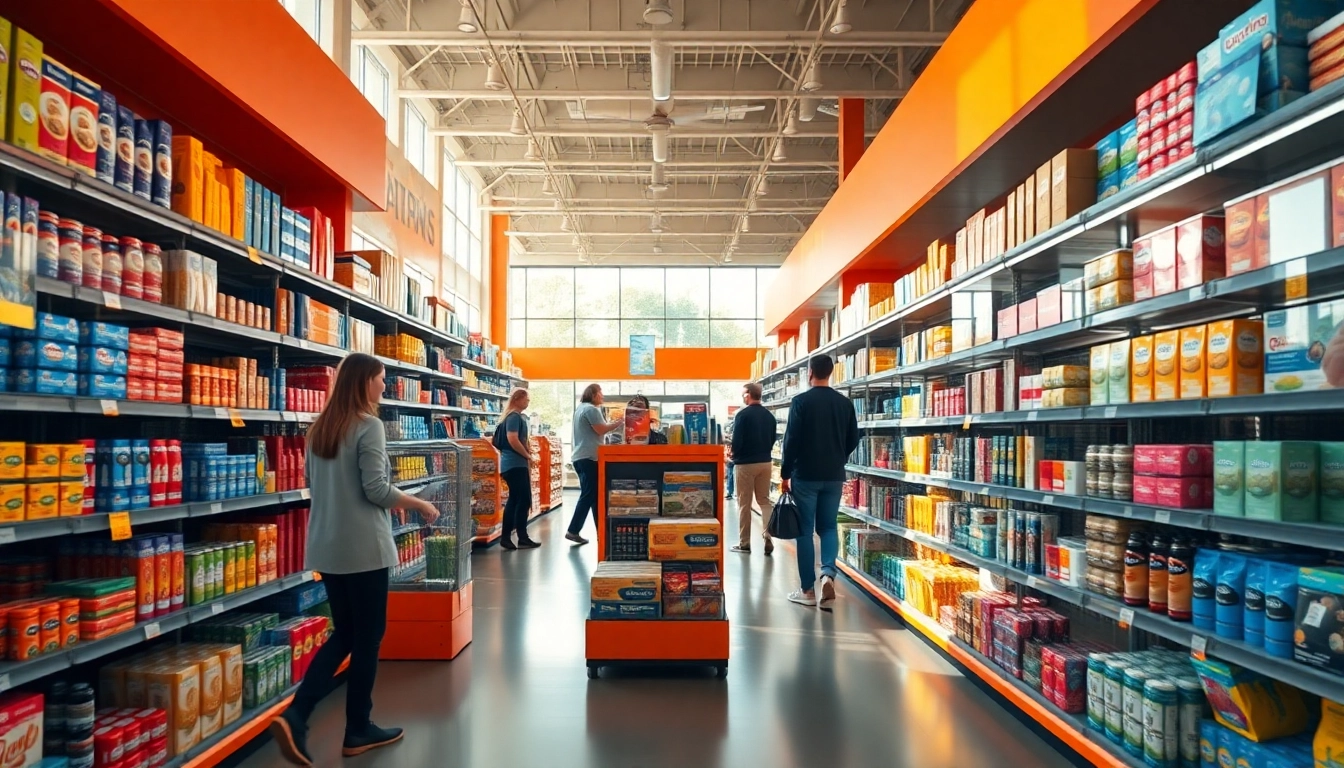 Customer interactions in a Multi-Store setting, showcasing vibrant displays and an inviting atmosphere.