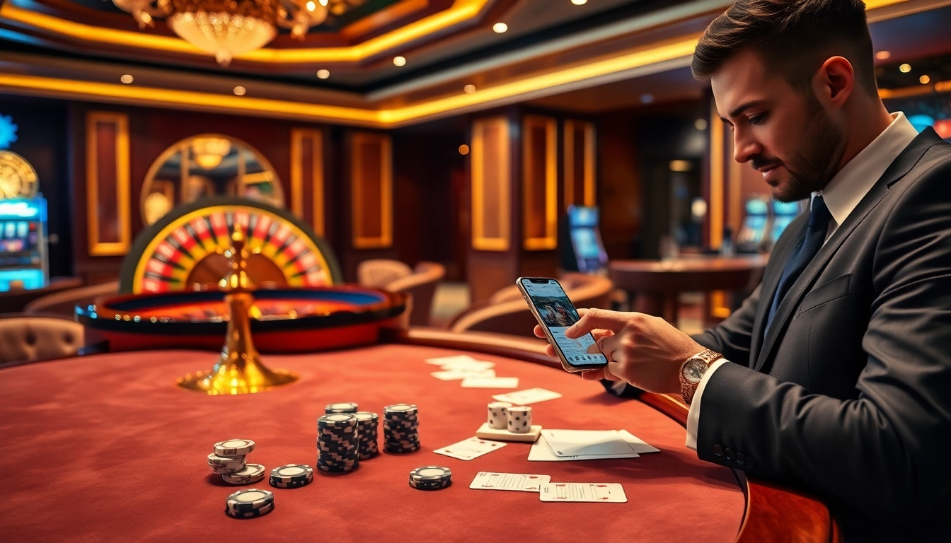 S8 poker table setup with exciting betting moments and vibrant roulette background