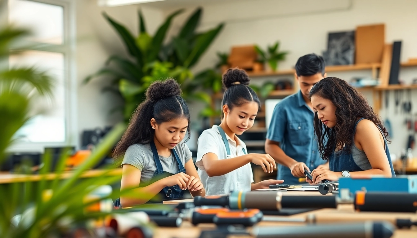 Engaged students at trade schools in Hawaii, learning skills through hands-on experience.