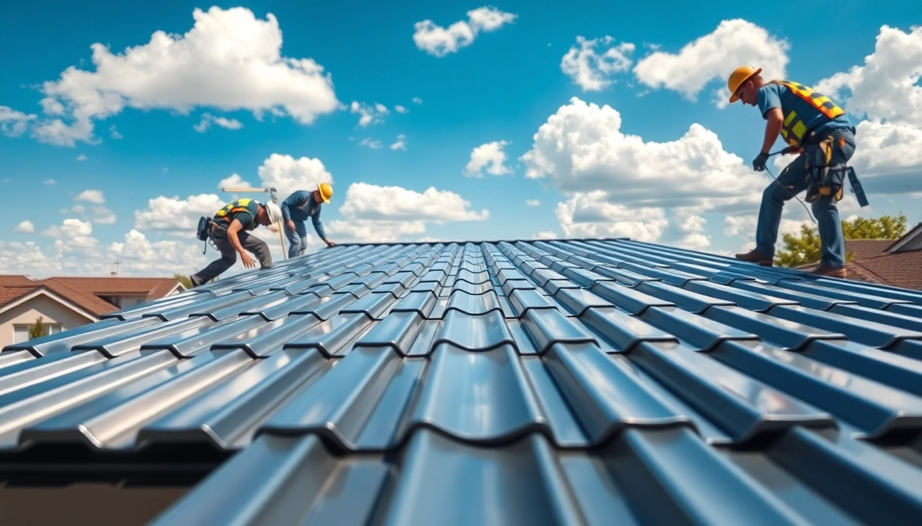 Install metal roofing with precision on a modern home, showcasing craftsmanship and durability.